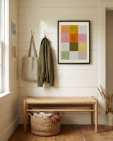 Colorful Abstract Grid framed in a relaxed room thumbnail