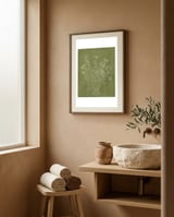 Botanical Line Drawing framed in a serene room thumbnail
