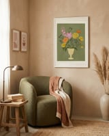 Vibrant Floral Bouquet framed in a tender room thumbnail