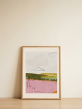 Abstract Pink Landscape — framed, leaning against the wall thumbnail