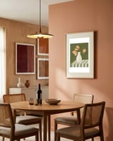 Orange Floral Still Life framed in a intimate room thumbnail