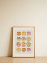 Pastel Pansy Blooms — framed, leaning against the wall thumbnail