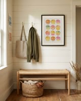 Pastel Pansy Blooms framed in a relaxed room thumbnail