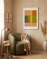Modern Geometric Blocks framed in a tender room thumbnail