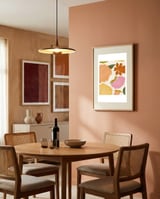 Colorful Abstract Flowers framed in a intimate room thumbnail