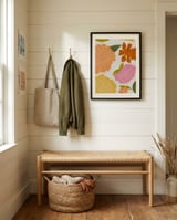 Colorful Abstract Flowers framed in a relaxed room thumbnail