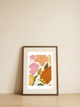 Colorful Abstract Flowers — framed, leaning against the wall thumbnail
