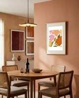 Colorful Abstract Flowers framed in a intimate room thumbnail