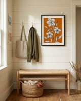 Abstract Orange Floral framed in a relaxed room thumbnail