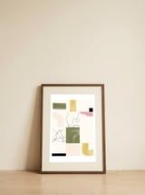 Abstract Color Blocks — framed, leaning against the wall thumbnail