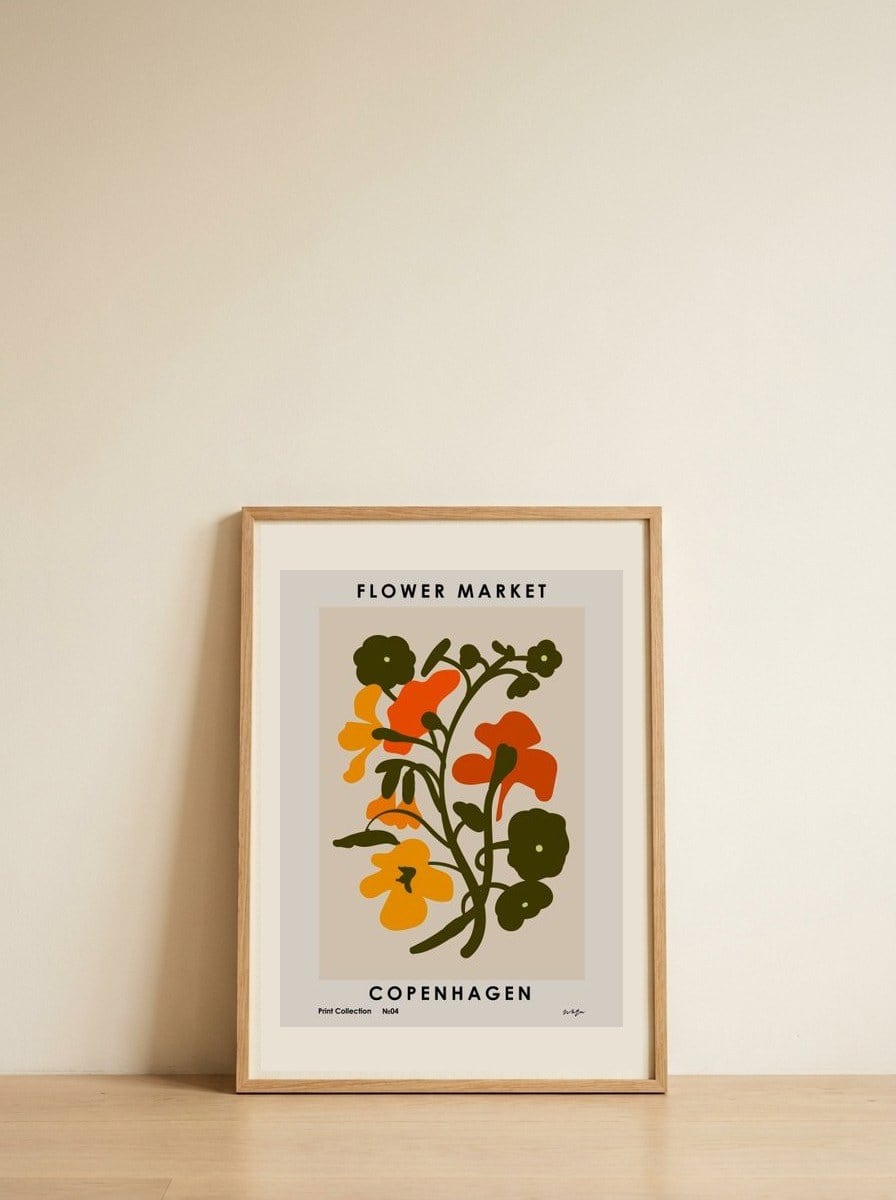 Flower Market. Copenhagen — framed, leaning against the wall