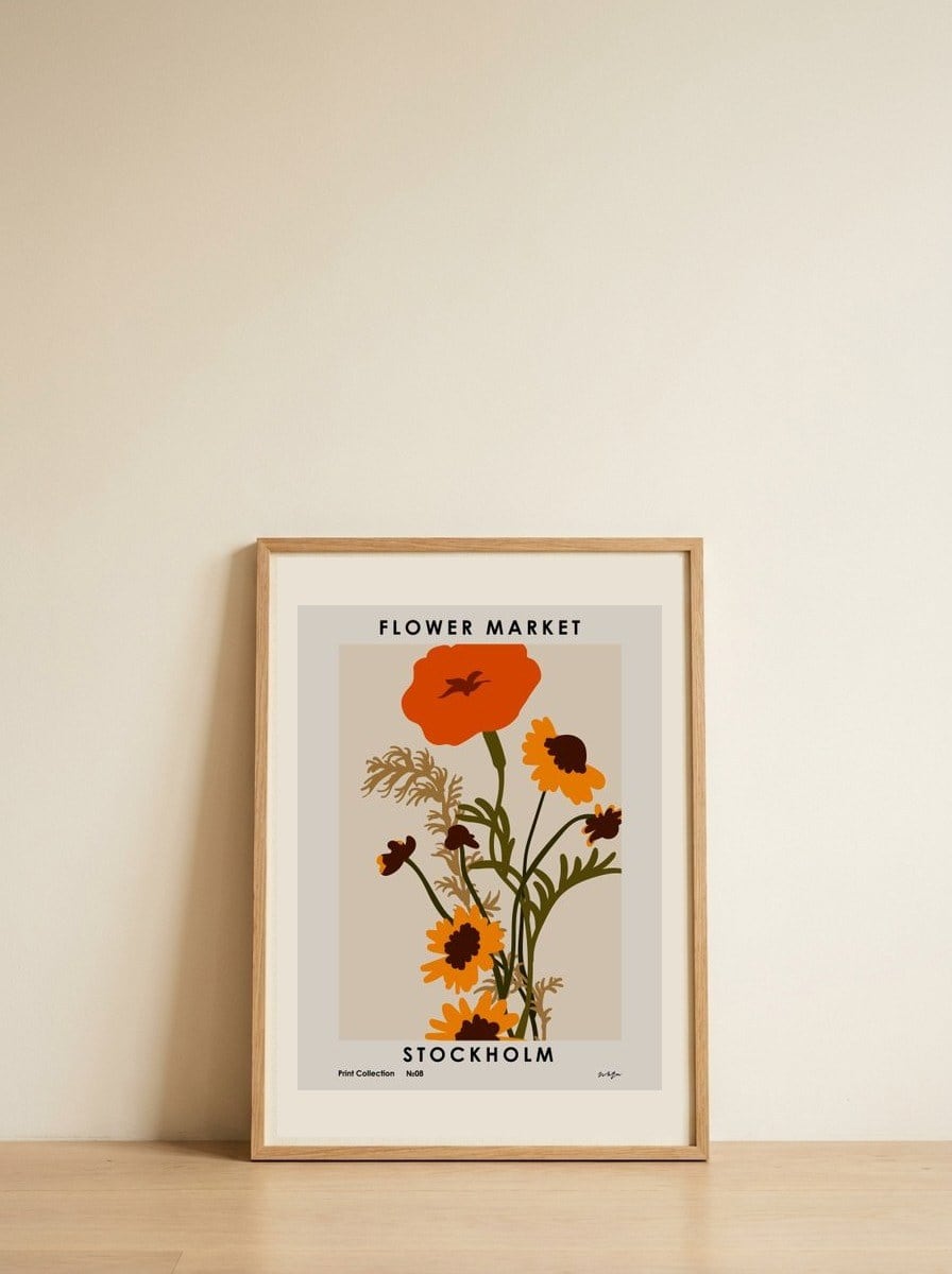 Flower Market. Stockholm — framed, leaning against the wall