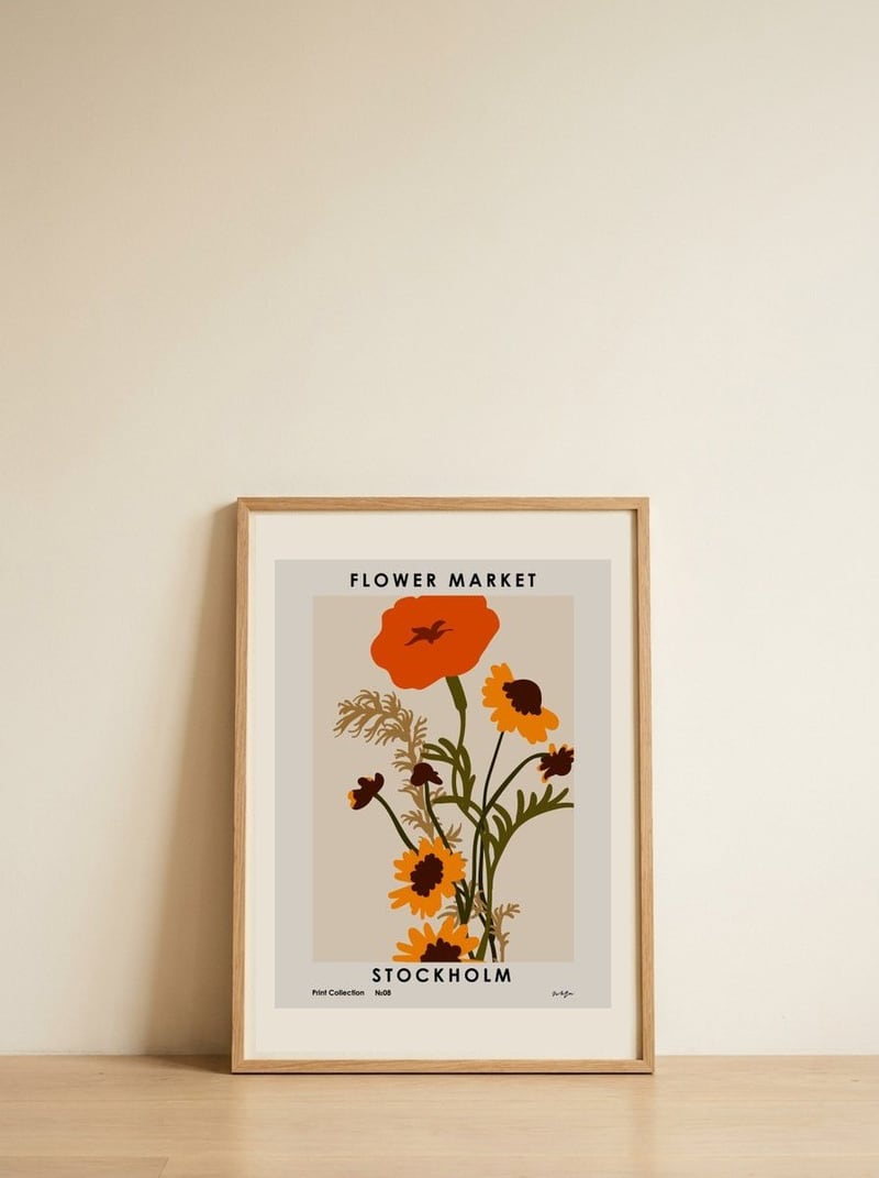 Flower Market. Stockholm — framed, leaning against the wall