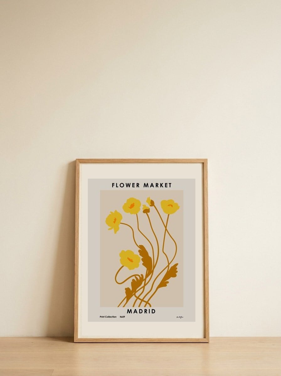 Flower Market. Madrid — framed, leaning against the wall