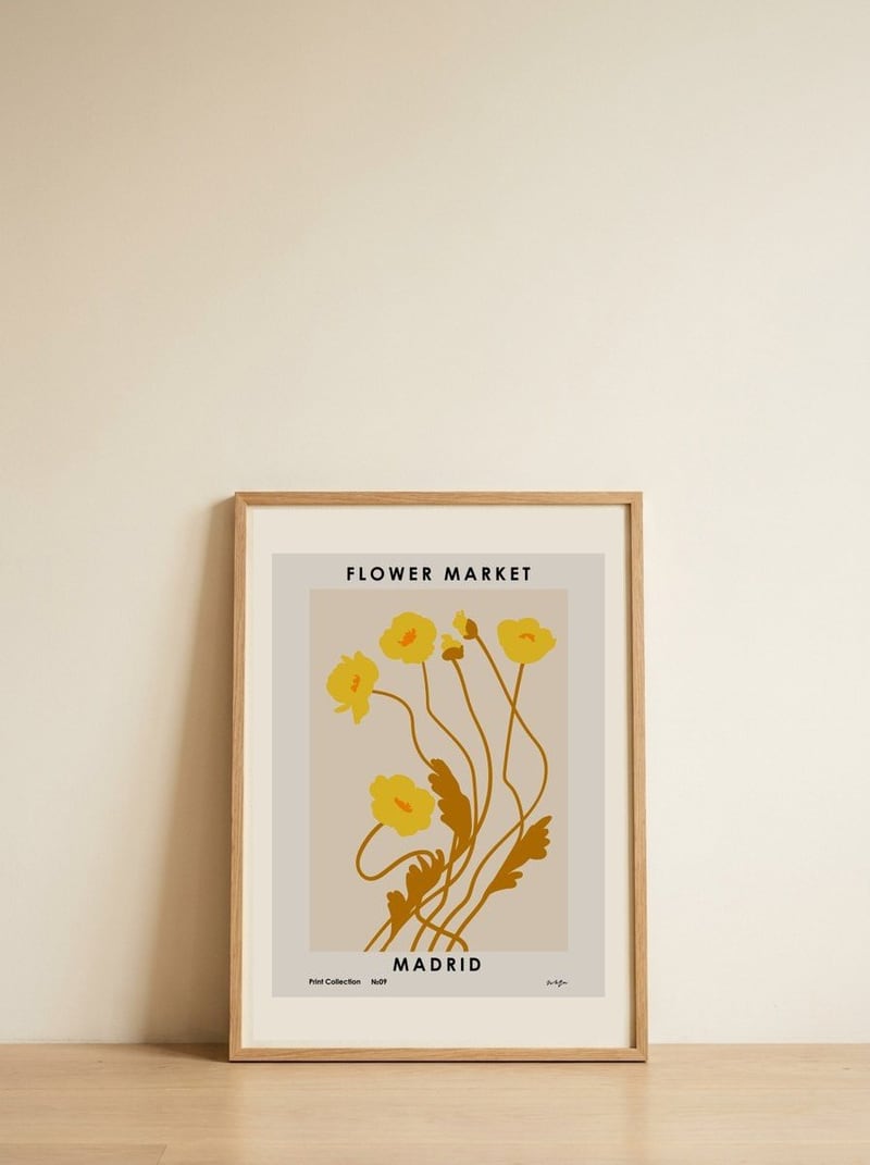 Flower Market. Madrid — framed, leaning against the wall