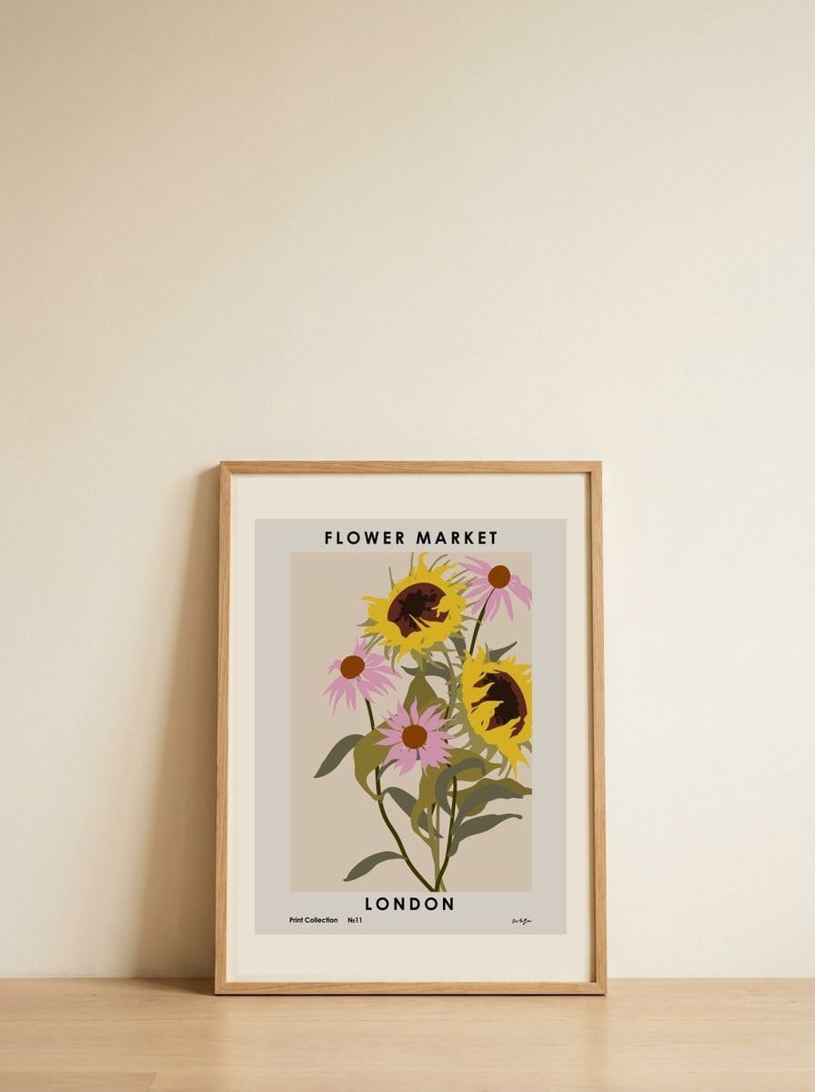 Flower Market. London — framed, leaning against the wall