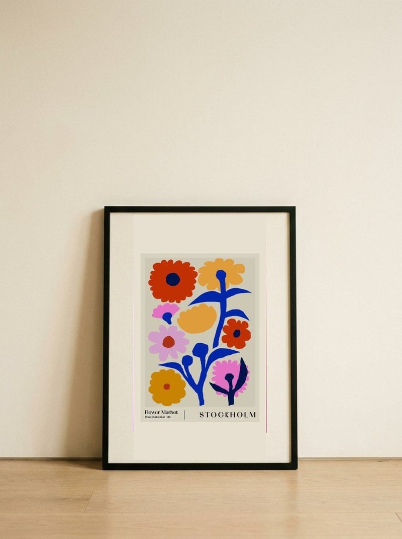 Flower Market. Stockholm — framed, leaning against the wall