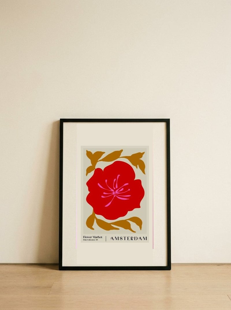 Flower Market. Amsterdam — framed, leaning against the wall