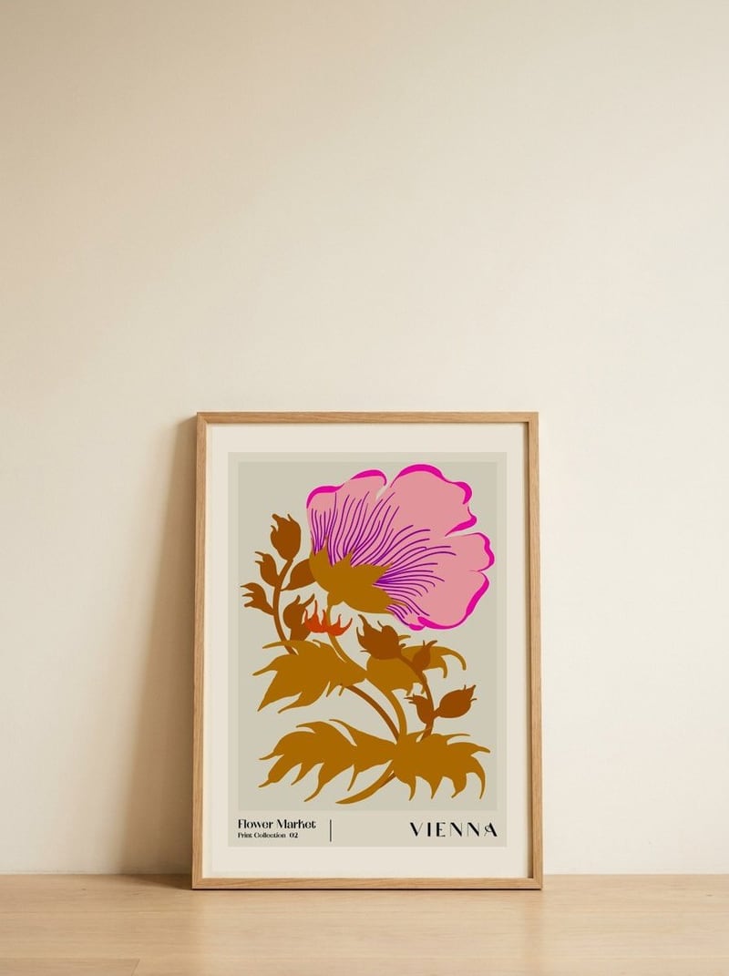 Flower Market. Vienna — framed, leaning against the wall