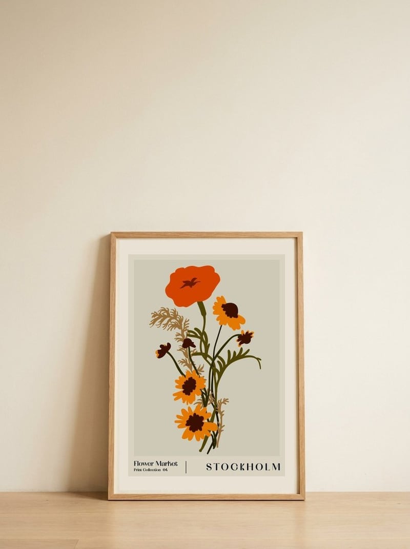Flower Market. Stockholm — framed, leaning against the wall