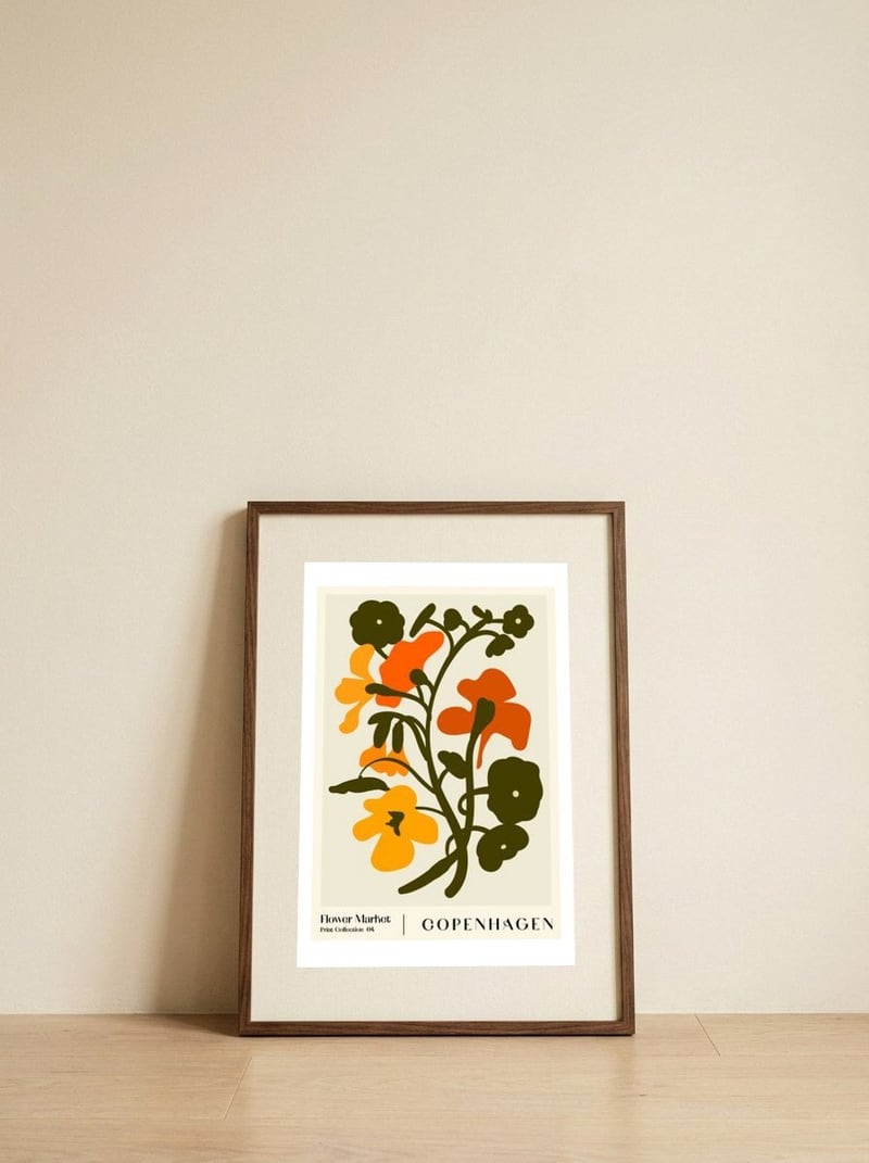 Flower Market. Copenhagen — framed, leaning against the wall