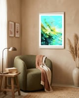 STORMY TURQUOISE framed in a tender room thumbnail