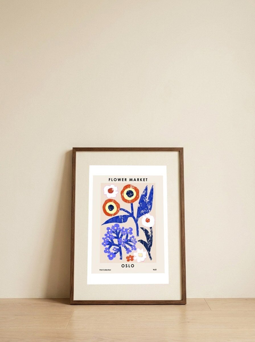 Flower Market. Oslo — framed, leaning against the wall