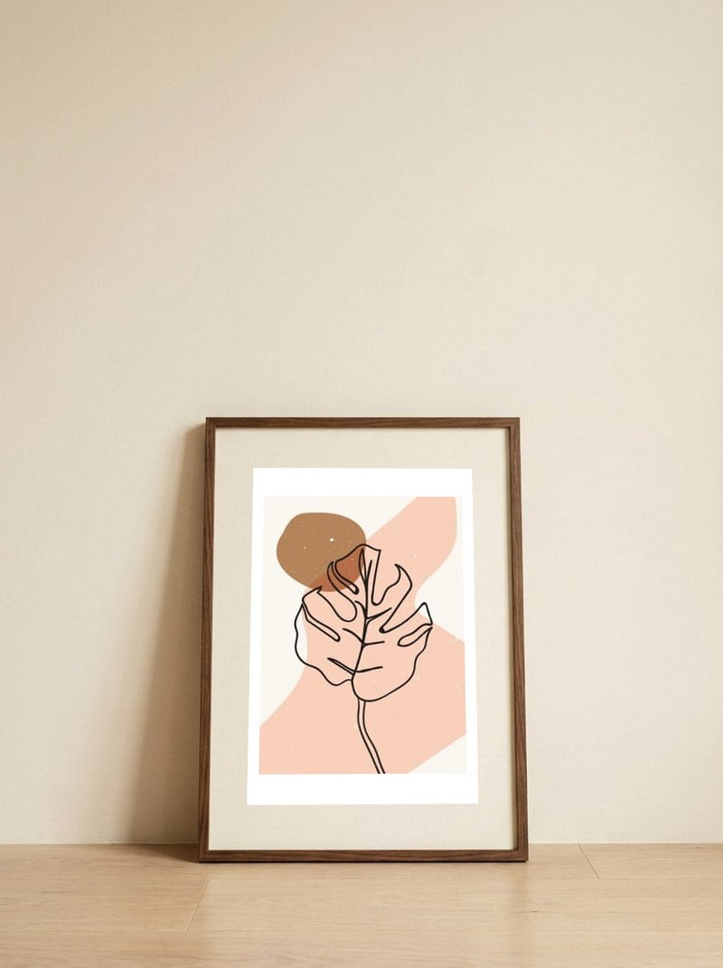 Abstract composition 22 — framed, leaning against the wall