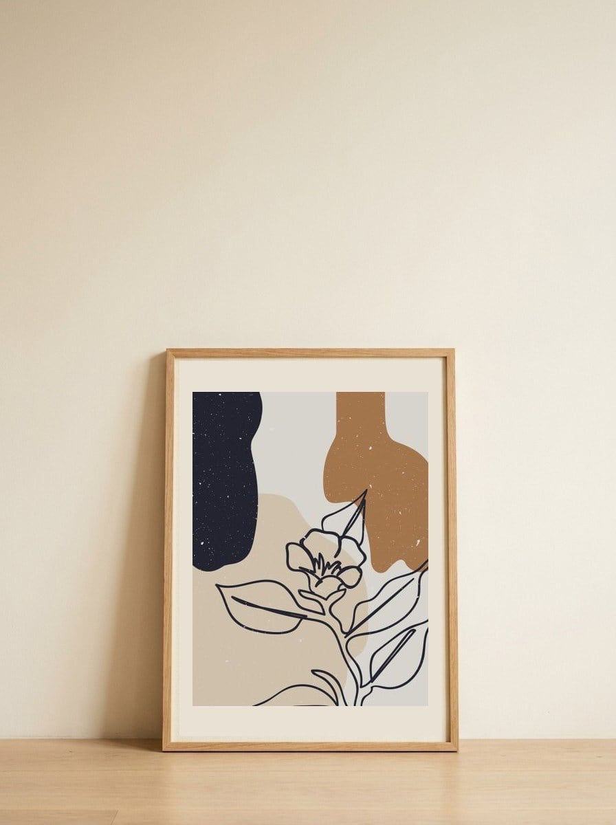Abstract composition 21 — framed, leaning against the wall
