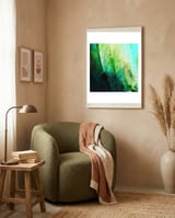 STORMY MINT AND GREEN 2 framed in a tender room thumbnail