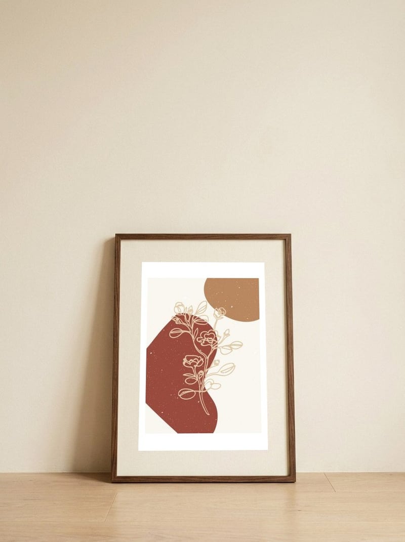 Abstract composition 19 — framed, leaning against the wall