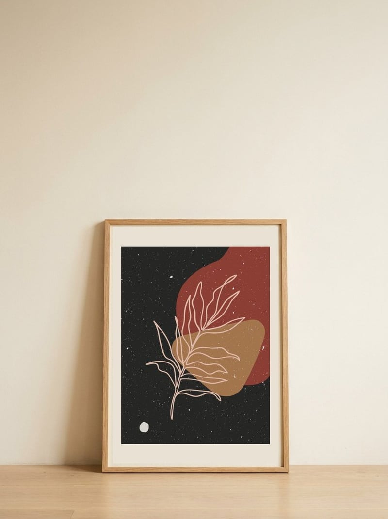 Abstract composition 18 — framed, leaning against the wall