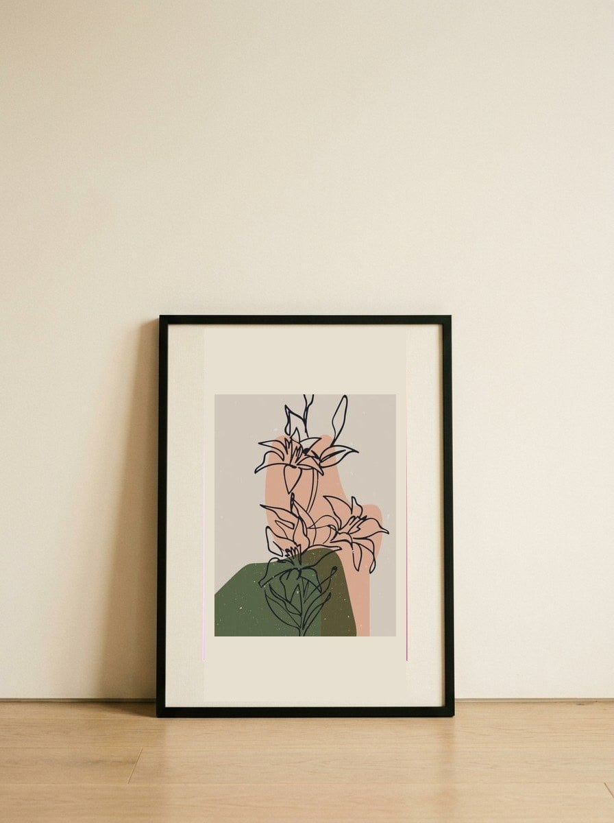 Abstract composition 17 — framed, leaning against the wall