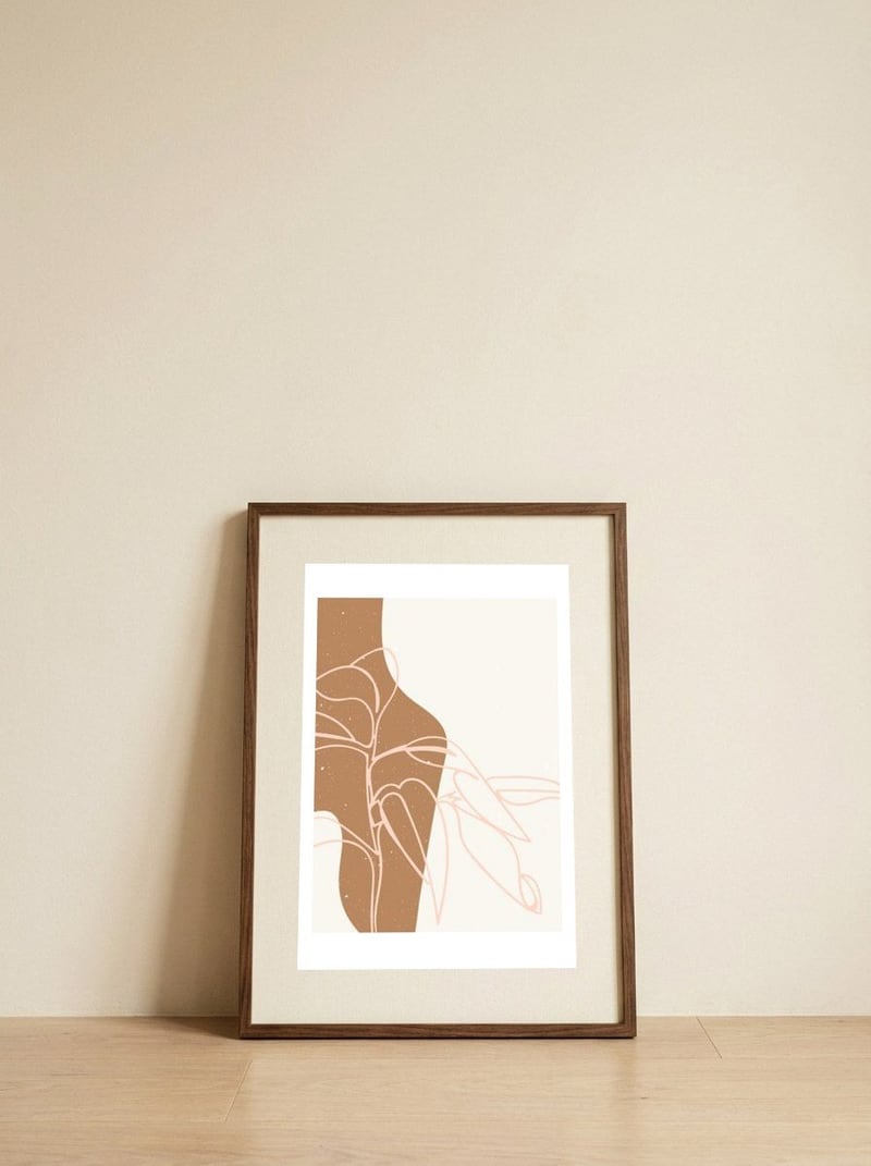 Abstract composition 16 — framed, leaning against the wall