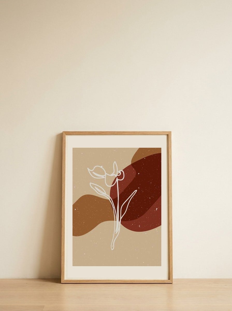 Abstract composition 15 — framed, leaning against the wall