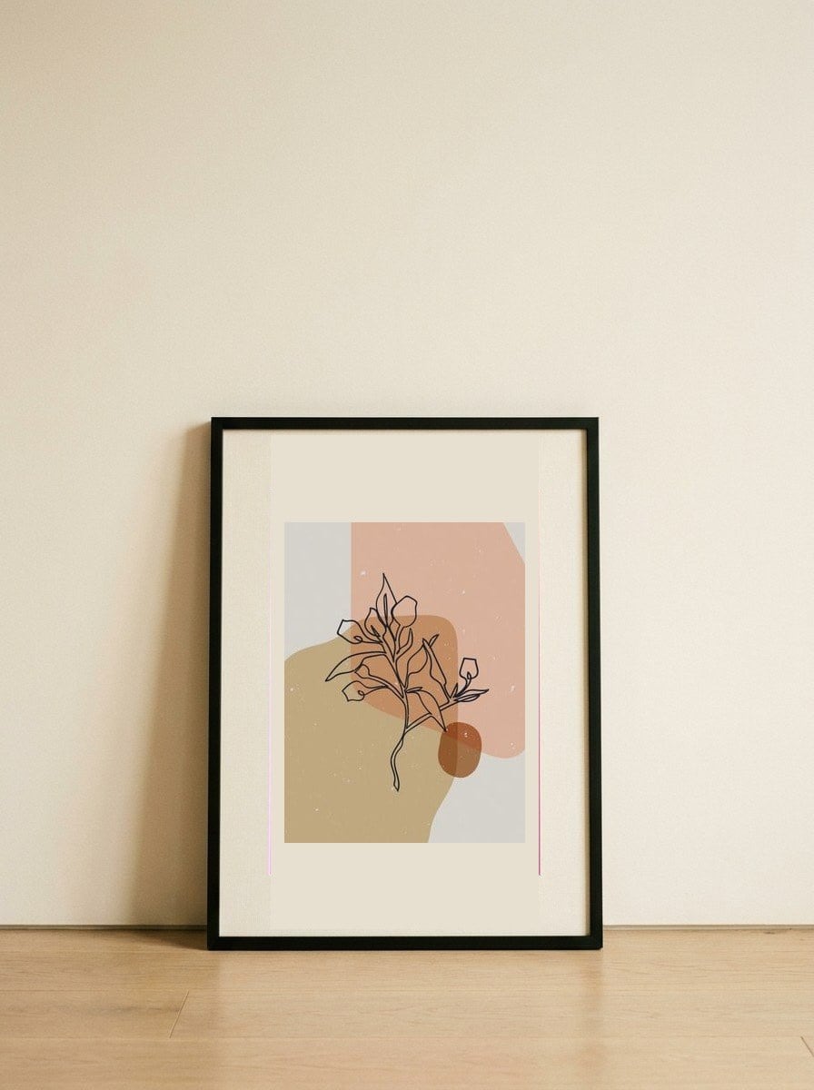 Abstract composition 14 — framed, leaning against the wall