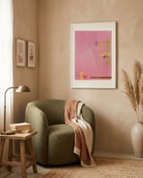 Pink Abstract Flow framed in a tender room thumbnail