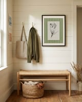 Minimalist Line Art Flower framed in a relaxed room thumbnail