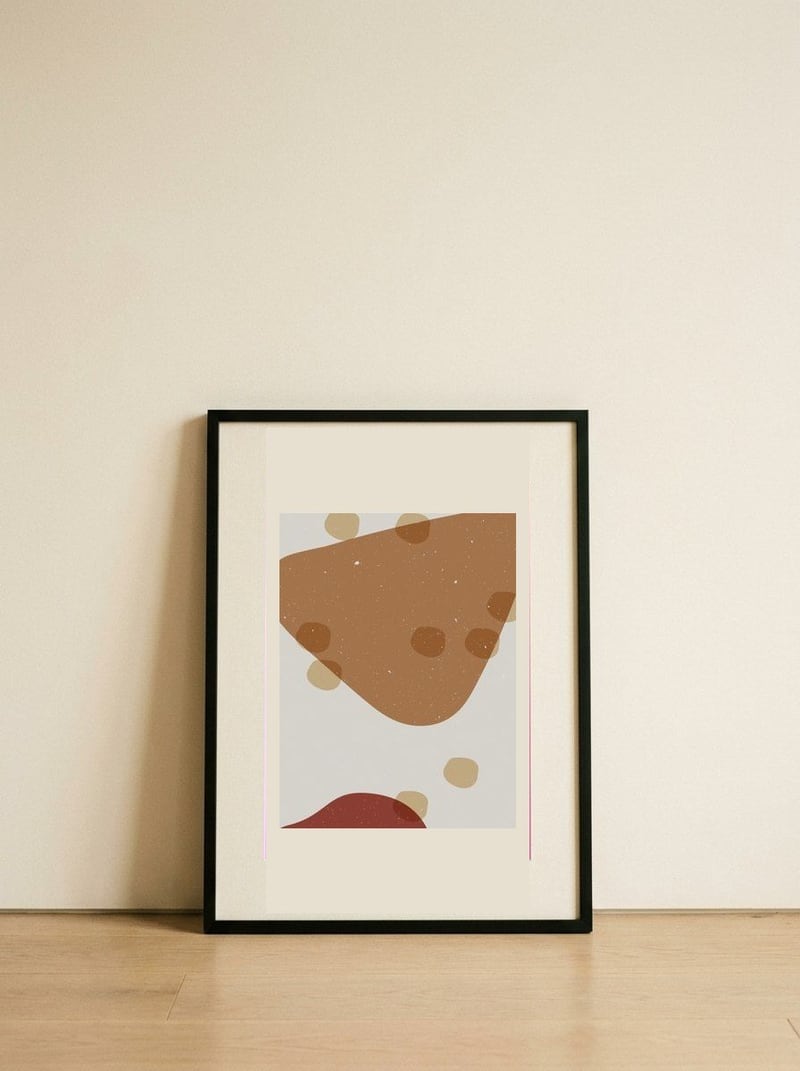 Abstract composition 11 — framed, leaning against the wall