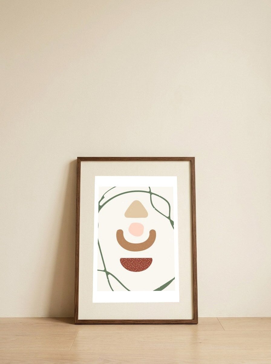 Abstract composition 10 — framed, leaning against the wall