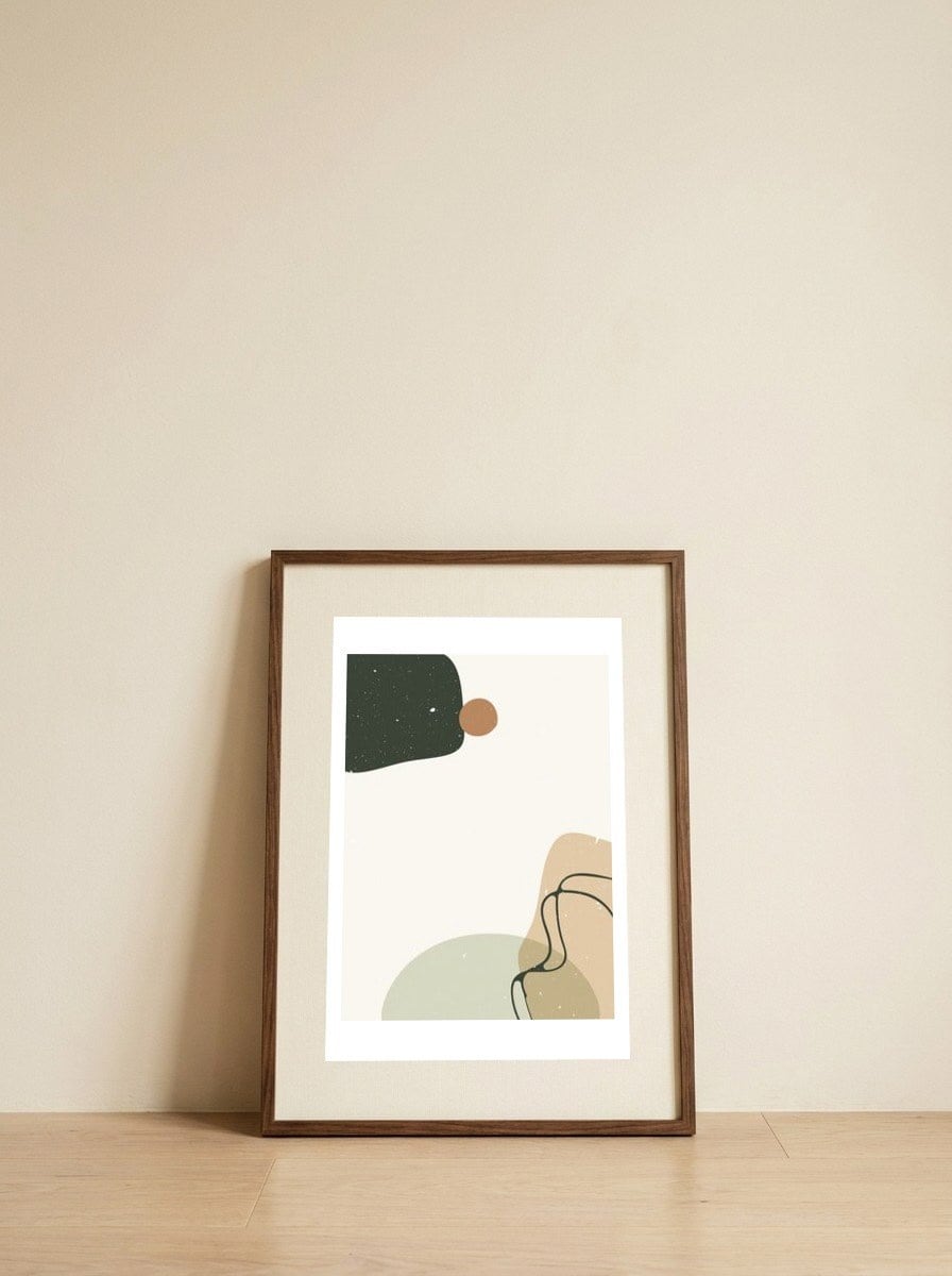 Abstract composition 8 — framed, leaning against the wall