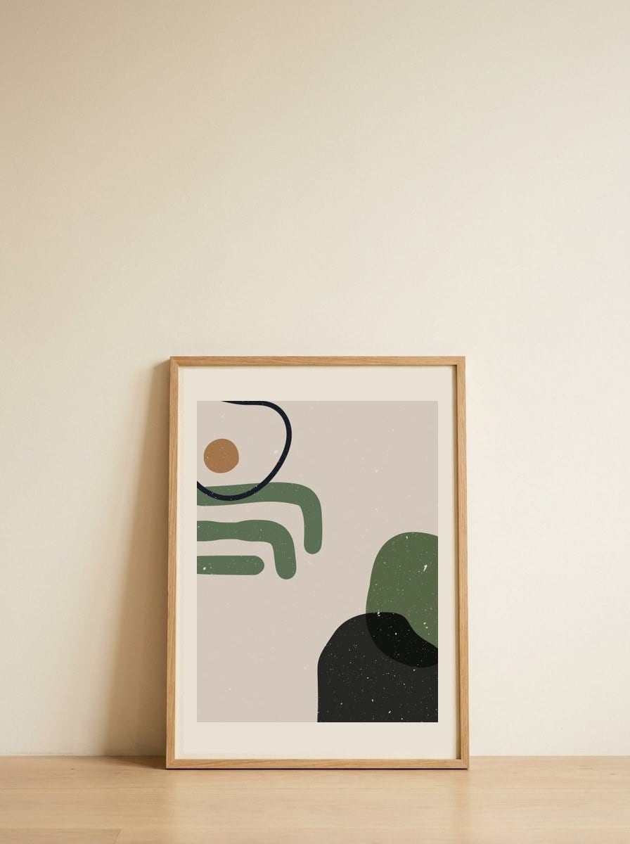 Abstract composition 7 — framed, leaning against the wall