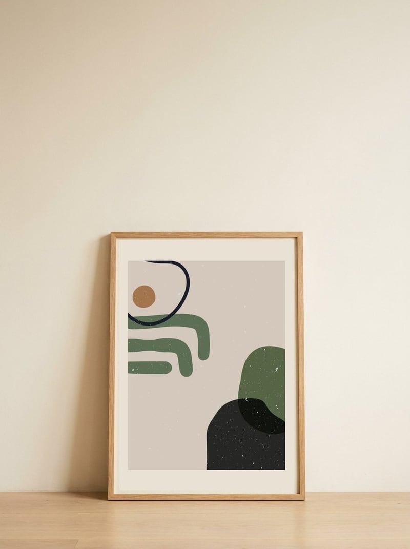 Abstract composition 7 — framed, leaning against the wall