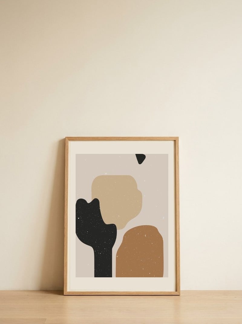 Abstract composition 1 — framed, leaning against the wall