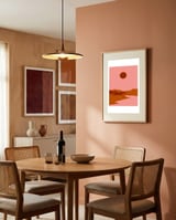 Moon  landscape framed in a intimate room thumbnail