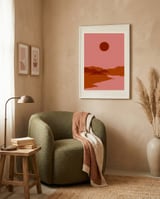 Moon  landscape framed in a tender room thumbnail