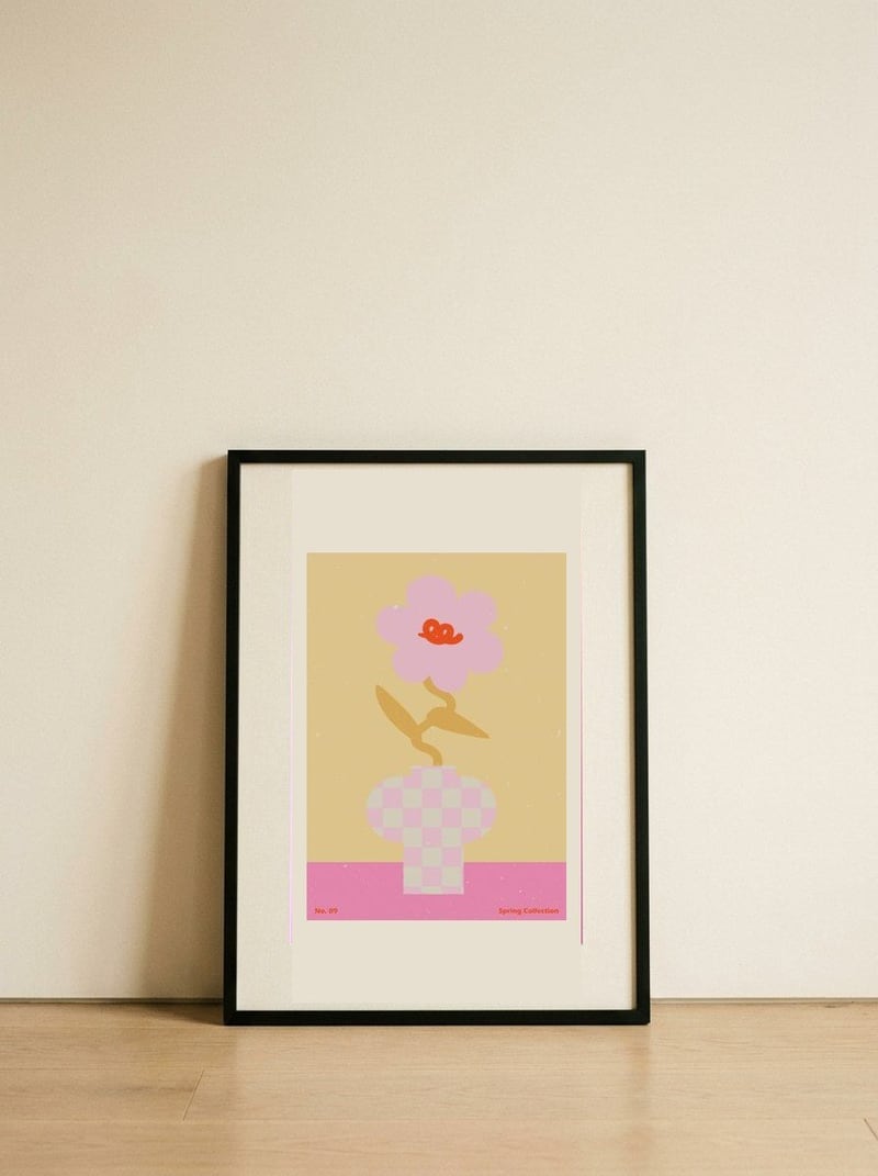 Spring Flower #09 — framed, leaning against the wall
