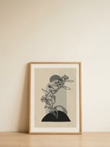 Abstract Flower 5 — framed, leaning against the wall thumbnail