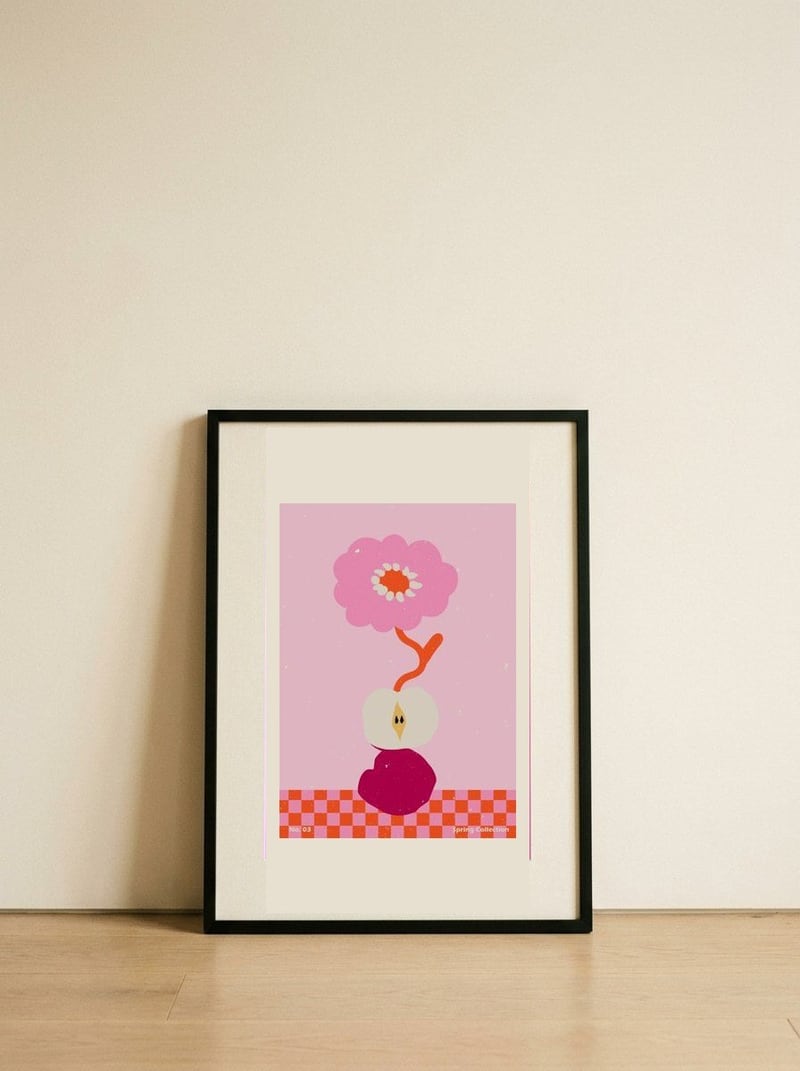 Spring Flower #03 — framed, leaning against the wall
