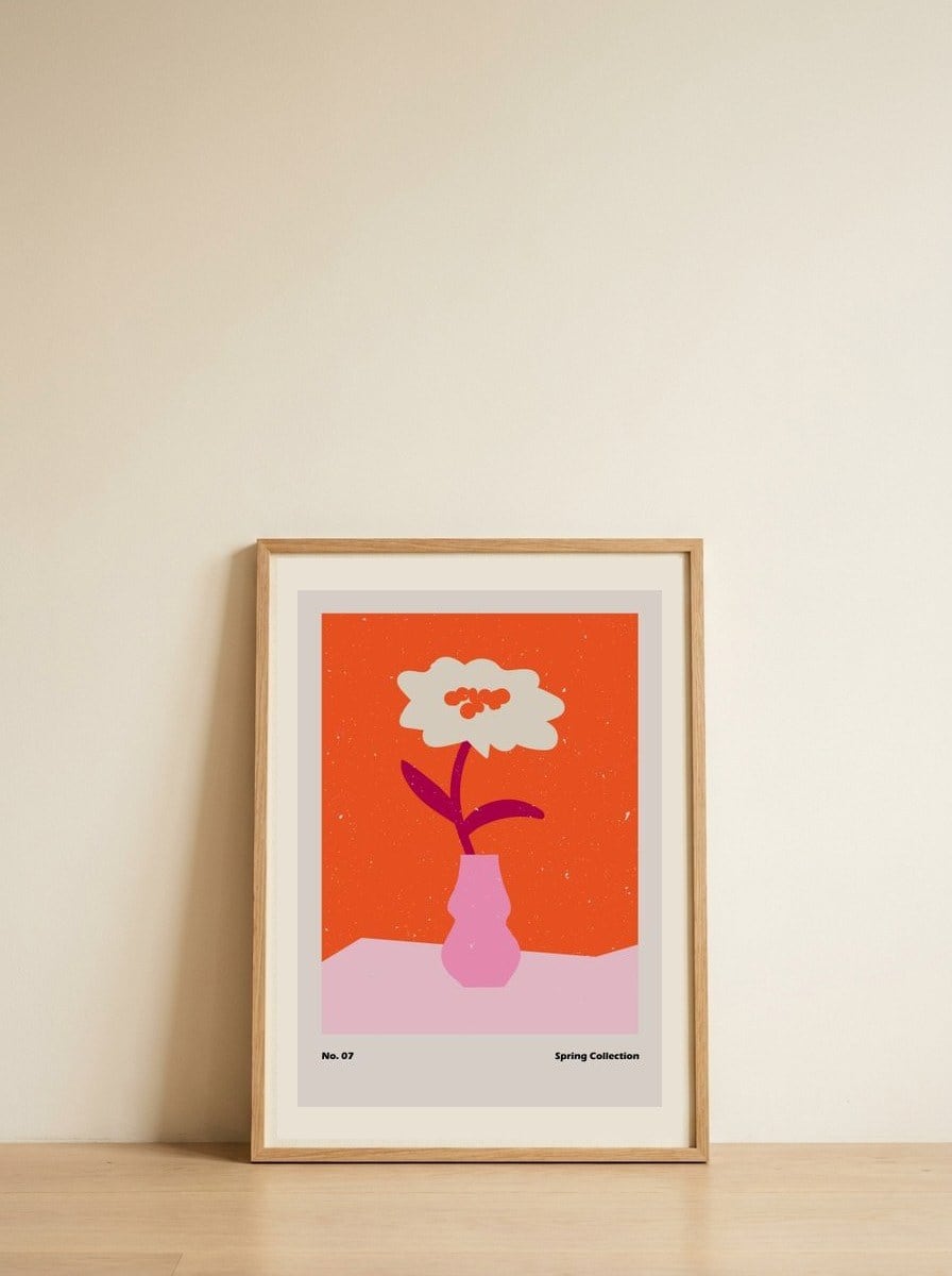Spring Flower #07 — framed, leaning against the wall
